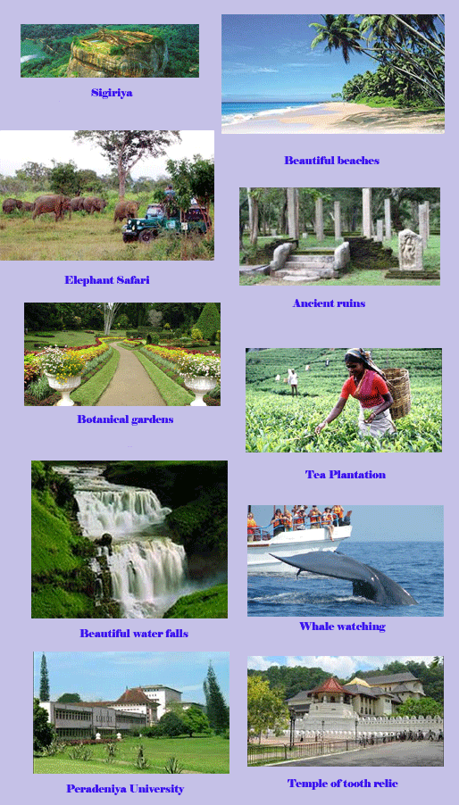 Tourist attractions in Sri Lanka