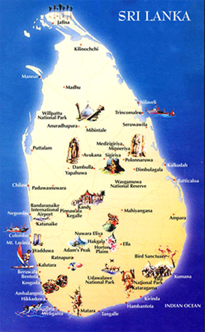 Map of Sri Lanka